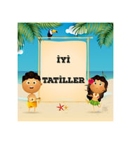 İyi Tatiller Yaz Temalı Fotoğraf Panosu Branda 100x100