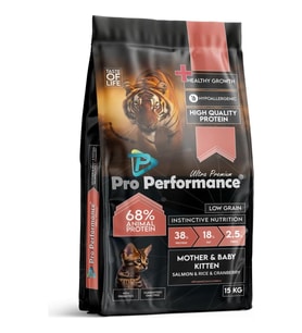 Pro Performance Mother&Baby Kitten Salmon-Rice 15 Kg