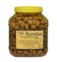 İyi Tarım Uyg. Yeni Sezon 2025-26 / 2100 gr Süzme Ağırlık - Ayvalık Taş Kırma Yeşil Zeytin ORTA BOY -3000cc-