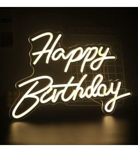 HAPPY BIRTHDAY Yazılı Neon Led