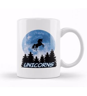 Unicorn Moon Sparkle Kupa Bardak Porselen
