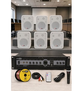 Lastvoice High Voice Paket-3 Bölgeli Anfi ve Duvar Hoparlör Ses Anons Sistemi Seti