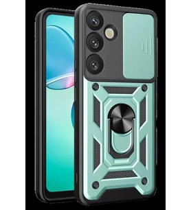 Galaxy S26 Plus Pars Lens Yüzüklü Silikon - Yeşil