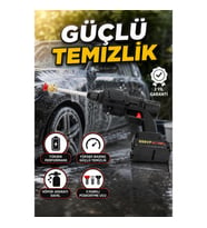 Şarjlı Basınçlı Yıkama Tabancası – 3 Püskürtme Ucu ve Köpük Aparatlı