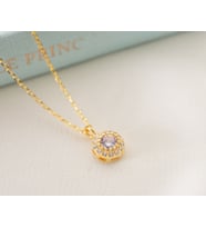 925 Ayar Gümüş Nisan Ayı Doğum Taşı ( Diamond ) Kolye