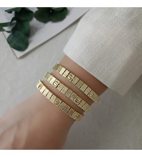 Lente Aksesuar 14K Altın Rengi  Love Serisi Gold Bileklik