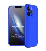 Microsonic Apple iPhone 13 Pro Kılıf Double Dip 360 Protective Mavi