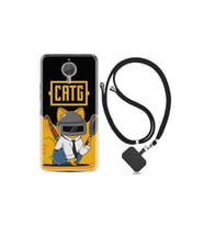 General Mobile Gm5 Plus Kılıf Silikon Desen Boyun Askılı Cat G 1677