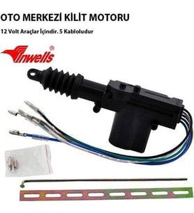 Merkezi Kilit Motoru Tek Motor 5 Kablo 12 Volt İnwells