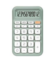 Ayt Powermaster Pm-25410 Yeşil Renk Beyaz Tuş 12 Haneli Hesap Makinesi 150x90mm