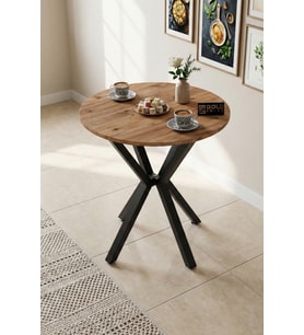 Northcity Yuvarlak Masa Atlantik Kahverengi 70 cm