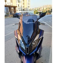 MOTOCAM Kymco Downtown 250i Ön Cam 2016-2026-2026 Model 61cm Füme Renkli 4mm ORİJİNAL BOYLU