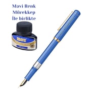 Scrikss Lüks Dolma Kalem Ömür Boyu Garanti İndigo (INDIGO-LACIVERT) Mürekkep Hediyeli
