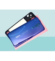Tkgz - Oppo A5 2020 FULL KASA Arka Kapak Batarya Kapağı - MAVİ