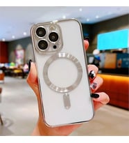 Coverzone iPhone 14 Pro Max ile uyumlu Kamera Korumal? K?l?f Magsafe ile uyumlu Wireless ?arj �zellikli PowerMagnet Stylish Silikon K?l?f g�m�?