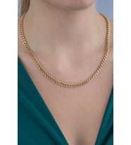 14 Ayar Gurmet Zincir Kolye 4.25 mm (Sarı)