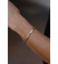 14 Ayar Altın Greek Desenli Bileklik  (Sarı)