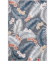 Eliana Home Baskılı, Yıkanabilir Kaymaz Taban Salon Halısı LNA1768 100x150 cm (Gri)