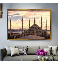 Altın Çerçeveli dekoratif tablo l473 (Gold)