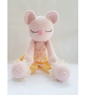 Uykucu Ayıcık Uyku Arkadaşı Amigurumi Organik Oyuncak