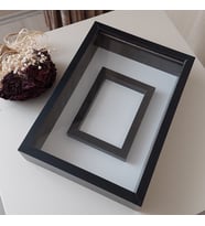 25x35 Cm Siyah Renkli Fotoğraf Alanlı Model Tasarım Gül Kutusu Anı Çerçevesi! Yeni Model Çerçeve!(Fotoğraf Hediye)
