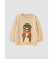 LCW baby Bej Baskılı Erkek Bebek Sweatshirt