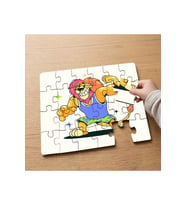 Güçlü Aslan Tasarımlı 24 Parça Ahşap Çocuk Puzzle MPK0652