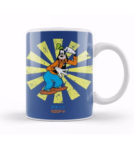 Goofy Retro Japanese Kupa Bardak Porselen