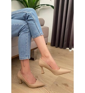 Kadın Pael Nud Cilt 7 cm Topuklu Stiletto