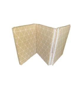 Katlanır Yatak Yer Yatağı Sünger Yatak Taşınabilen Tek Kişilik 80x180 Krem Piramit 6 Cm