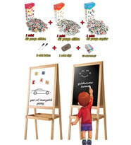 Manyetik Yazı Tahtası Seti, 189 Magnet, 45x110cm, Pratik ve Şık Kullanım