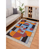 Dijital Kaymaz Taban Yıkanabilir Renkli Salon Halısı Mutfak Halısı Yolluk ND-SD-1003 (Çok Renkli)