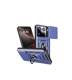 Xiaomi Mi 15 Pro Kılıf Pars Lens Yüzüklü Silikon - Lacivert