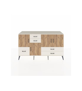 Kronos Konsol 4 Raflı 5 Çekmeceli 4 Kapaklı 176x59x99 Aytaşı-Çam/Aytaşı