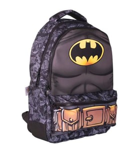 Batman Okul Çantası Siyah Çift Bölmeli