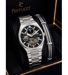 Ferrucci Otomatik Ve Kurmalı Güneş Ve Mehtap Kadranlı 2 Yıl Garantili Erkek Kol Saati BFC.M3558.S3