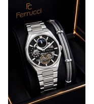 Ferrucci Otomatik Ve Kurmalı Güneş Ve Mehtap Kadranlı 2 Yıl Garantili Erkek Kol Saati BFC.M3558.S3