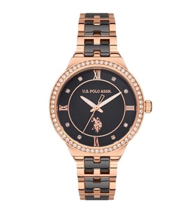 U.S. Polo Assn. Siyah Rose Gold Kadın Kol Saati USPA2058-04