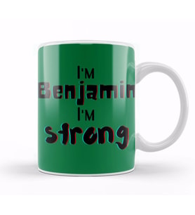 Benjamin Name Custom Design Gift Baby Gift For Him Kupa Bardak Porselen