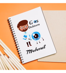 Göz Doktoru Tasarımlı Defter Kişiye Özel