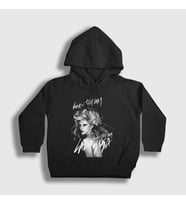 Presmono Unisex Çocuk Siyah Born This Way Müzik Lady Gaga Kapüşonlu Sweatshirt 474038tt
