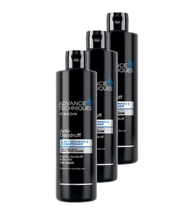 Avon Advance Techniques Kepek Karşıtı 2'si 1 Arada Şampuan ve Saç Kremi 400 Ml. Üçlü Set