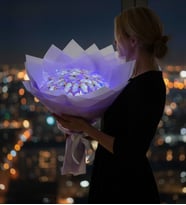 Led Işıklı Mor Lila Renk Kelebek Buketi , Dekoratif Konsept Hediye Anneye,Sevgiliye,arkadaşa