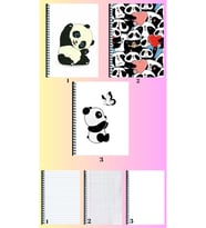 Panda A4 defter 3 adet çizgili + kareli + çizgisiz büyük boy 21*29 cm süper set