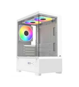 PowerBoost PB-M5001W 500w 3-12cm Rainbow Fanlı USB 3.0 Seaview M-ATX Gaming Beyaz Kasa