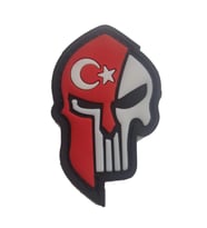 Single Sword Kuru Kafa Plastik Patch - Peç KIRMIZI