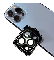 iPhone 13 Pro Max / 13 Pro Kamera Lens Koruyucu CL-12 Premium Safir Parmak İzi Bırakmayan Anti-Reflective Kamera Lens Koruyucu (Yeşil)