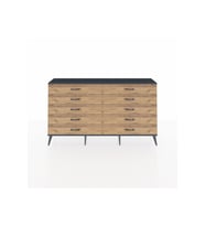 Arges Konsol 10 Çekmeceli  176x30x99 Çam-Antrasit/Çam