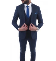 Yelekli  Slimfit Drop 6 Takım Elbise (Parlement)