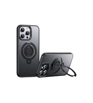 Northcity Joko Avatar 360 Dönen Magsafe Kapak - iPhone 15 Pro ile Uyumlu Siyah Koruyucu Kılıf